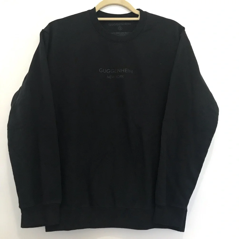 Guggenheim New York Black Crewneck Sweater Size S